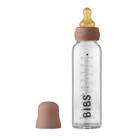 Servire masa copii - Sticla lapte anticolici cu biberon din latex, set Complet Bibs, 225 ml (flux scazut) - Woodchuck
