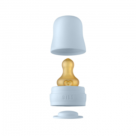 Sticla lapte anticolici cu biberon din latex - Set Complet Bibs - Baby blue - 225 ml (flux scazut) [1]