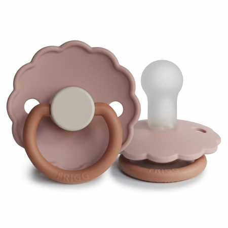 Suzete si accesorii - Suzeta Frigg Daisy - Silicon / Latex - Biscuit
