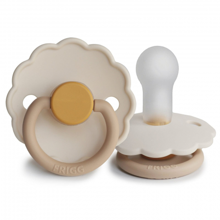Suzete si accesorii - Suzeta Frigg Daisy - Silicon / Latex - Chamomile