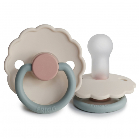 Suzete si accesorii - Suzeta Frigg Daisy - Silicon / Latex - Cotton Candy