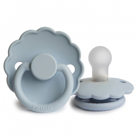 Suzete si accesorii - Suzeta Frigg Daisy - Silicon / Latex - Powder Blue
