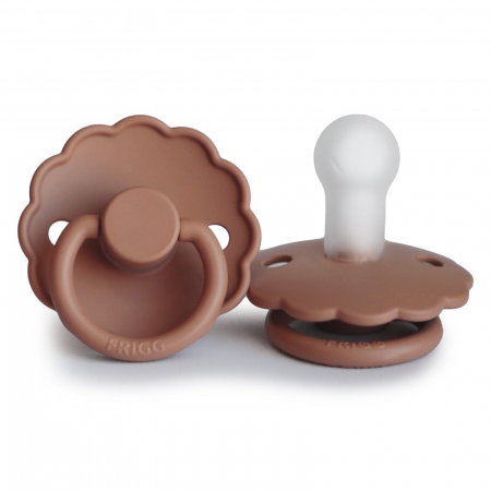 Suzete si accesorii - Suzeta Frigg Daisy - Silicon / Latex - Rose gold