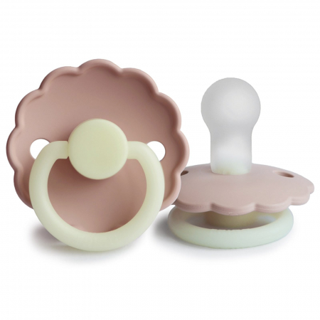 Suzete - Suzeta Frigg Fosforescenta Daisy - Silicon / Latex - Blush Night