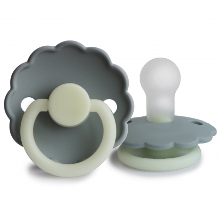 Suzete - Suzeta Frigg Fosforescenta Daisy - Silicon / Latex - French Gray Night