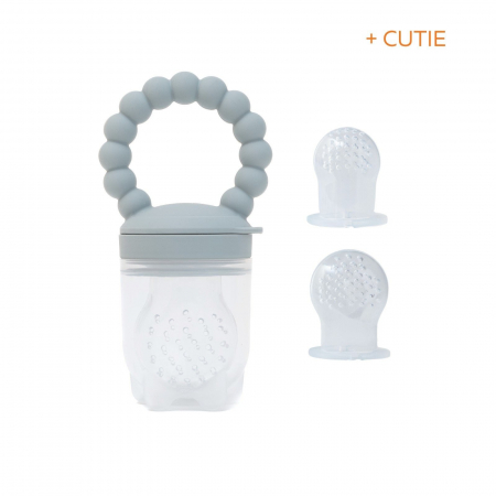 Suzete si accesorii - Suzeta fructe pentru bebelusi, tetina din silicon alimentar, + 6 luni, 2 tetine, Melvelo, Beads - Teal Blue