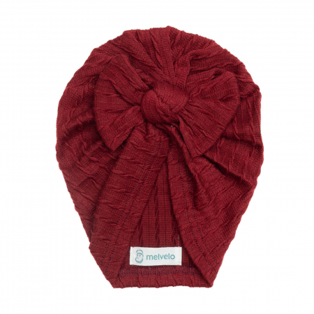 Turbane bebe - Turban bebelusi cu funda, bumbac, Knitwear - Ruby