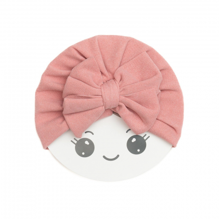 Turban bebelusi cu funda, casmir, Melvelo Cashmere - Pink [1]