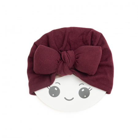 Turban bebelusi cu funda, casmir, Melvelo, Soft - Ruby [1]