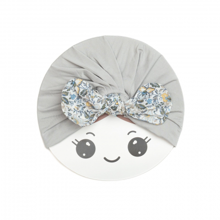 Turban bebelusi cu funda, poliester, Melvelo, Flower - Sand [1]