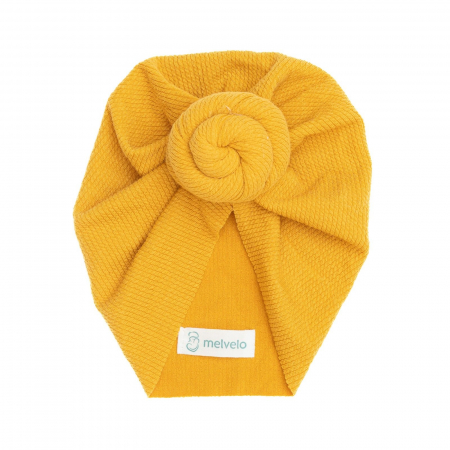 Accesorii copii - Turban bebelusi Donut, bumbac, Melvelo, Rope - Honey Bee