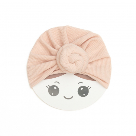 Turban bebelusi Donut, bumbac, Melvelo, Rope - Pink Cream [1]