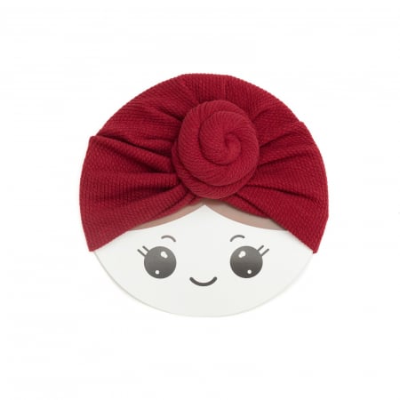 Turban bebelusi Donut, bumbac, Melvelo, Rope - Ruby [1]