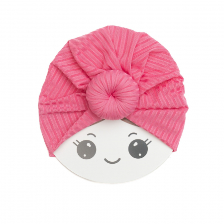 Turban bebelusi Donut, poliester, Melvelo Stripe - Fuchsia [1]