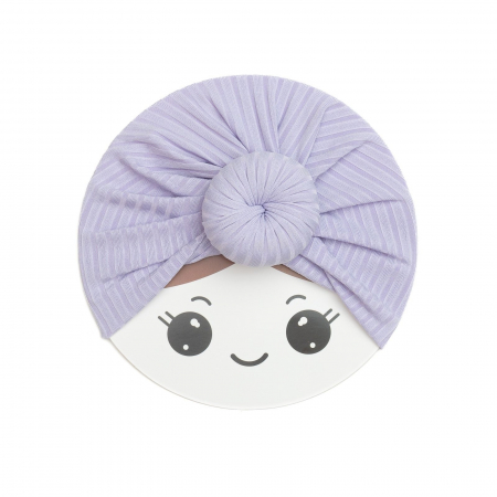 Turban bebelusi Donut, poliester, Melvelo Stripe - Lavender [1]