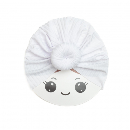 Turban bebelusi Donut, poliester, Melvelo Stripe - White [1]