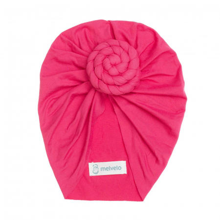 Accesorii copii - Turban bebelusi Donut, spandex, Melvelo, Rose - Fuchsia