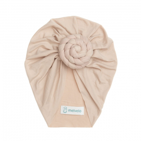 Accesorii copii - Turban bebelusi Donut, spandex, Melvelo, Rose - Natural