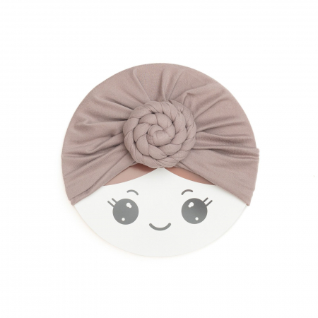 Turban bebelusi Donut, spandex, Melvelo, Rose - Sand [1]