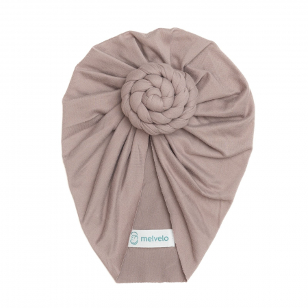 Accesorii copii - Turban bebelusi Donut, spandex, Melvelo, Rose - Sand