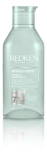 Redken Amino Mint/Sampon cu menta pentru echilibrarea pH-ului scalpului gras si hidratarea lungimilor 300ml [1]