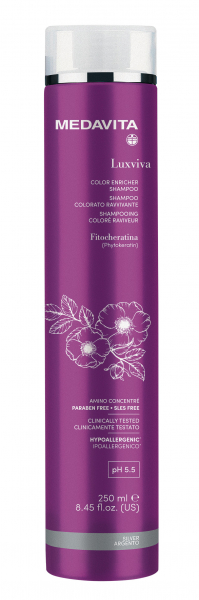 Medavita Luxviva-Color Enricher Shampoo Silver / Sampon pentru intensificarea culorii parului 250ml  [1]