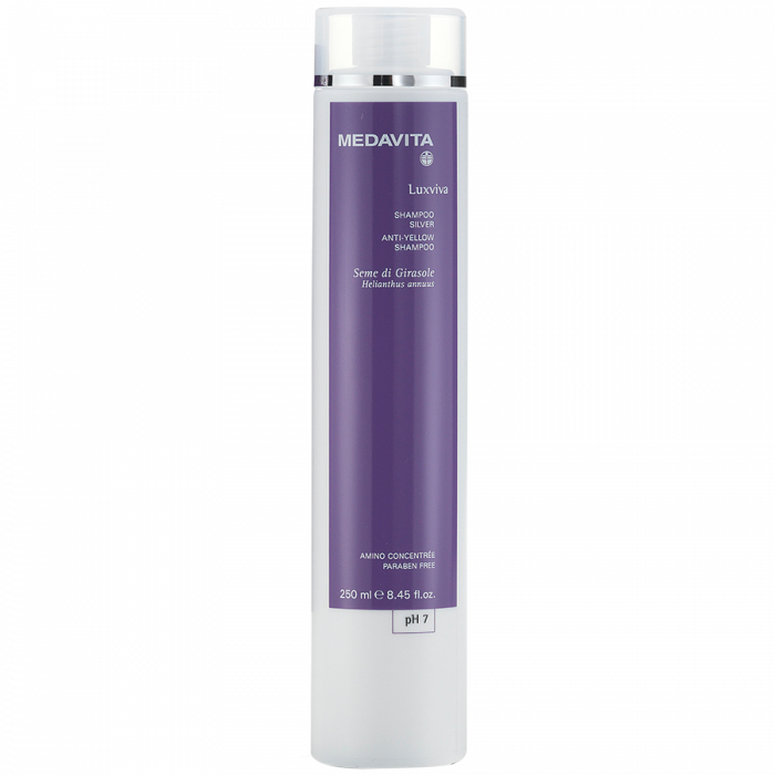 Medavita Luxviva Anti-yellow Silver Shampoo / Sampon neutralizant argintiu pentru eliminarea reflexelor gălbui 250ml [1]