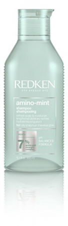 Redken - Redken Amino Mint/Sampon cu menta pentru echilibrarea pH-ului scalpului gras si hidratarea lungimilor 300ml