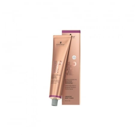 Schwarzkopf - Vopsea de par permanenta fara amoniac, Schwarzkopf Professional BlondMe Blonde Toning, Deep Chestnut, 60 ml