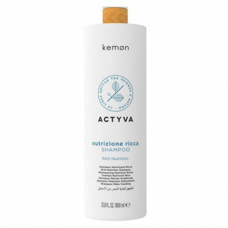 Sampon par - Kemon Actyva Nutrizione Ricca Shampoo/Sampon de hidratare pentru par foarte uscat 1000ml