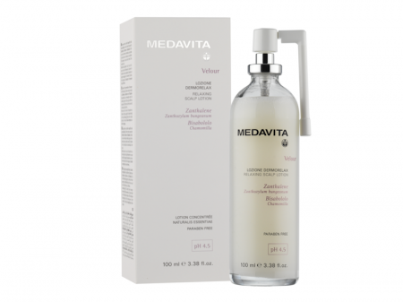 PAR - Medavita Velour Relaxing Scalp Lotion pH 4.5 / Loțiune pentru prevenirea mâncărimii scalpului 100ml