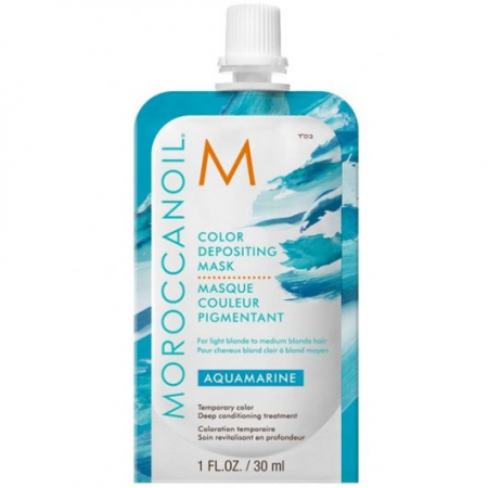 Par blond - Moroccanoil Depositing Mask Aquamarine/Masca de par nuantoatoare Aquamarine 30 ml
