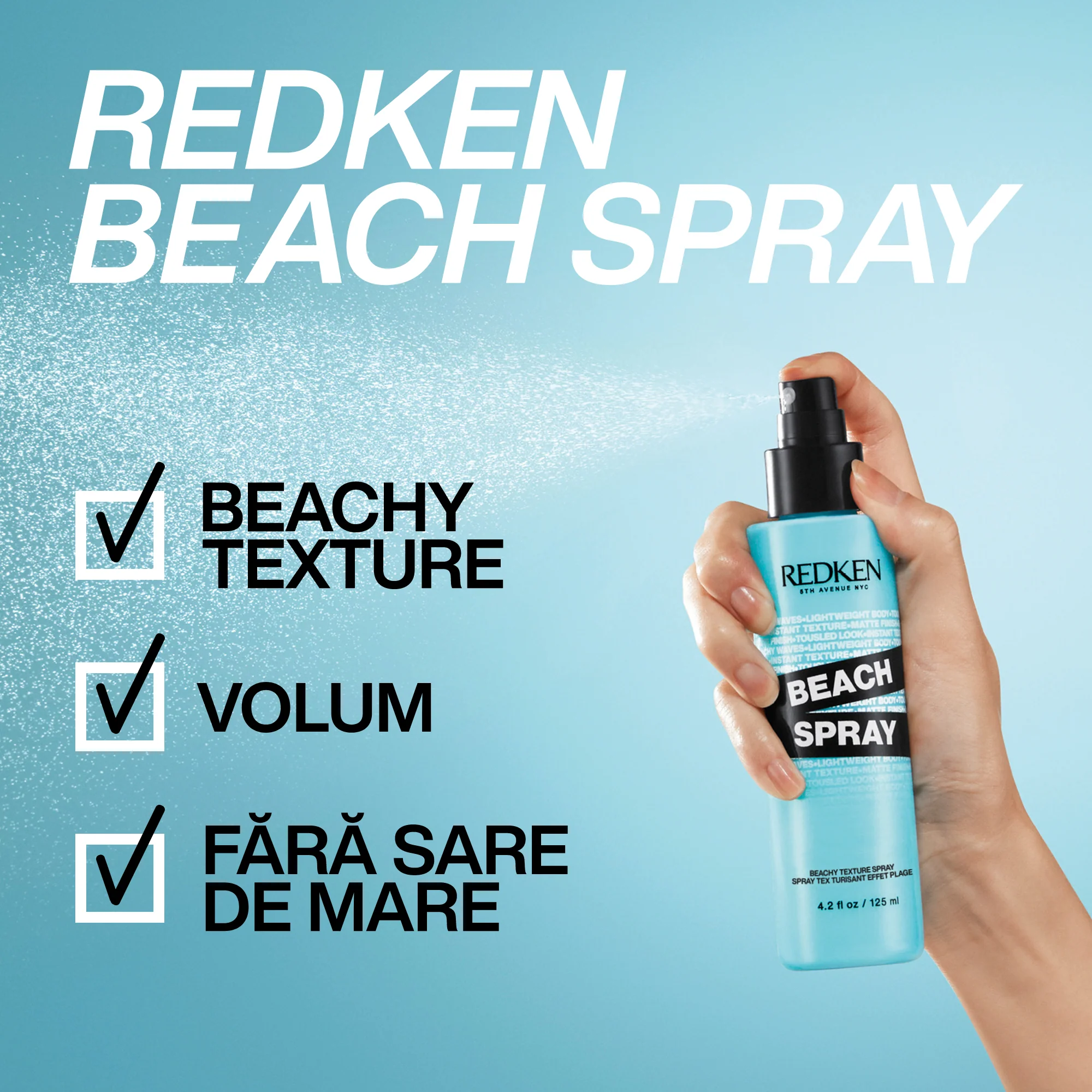 Redken Beach Texture Spray - Spray de Par pentru Bucle 125ml [1]