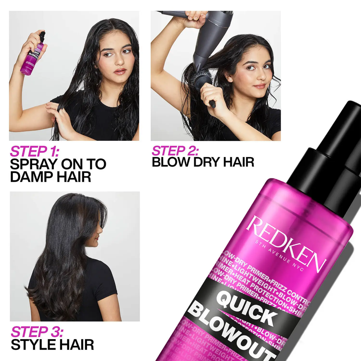 Redken Quick Blowout Spray primer cu termoprotectie 125ml [2]