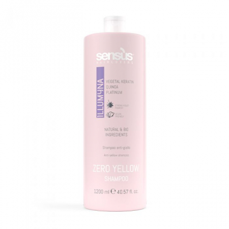 Sampon par - Sensus Illumyna Zero Yellow Shampoo/Sampon anti-galbenire 1200 ml