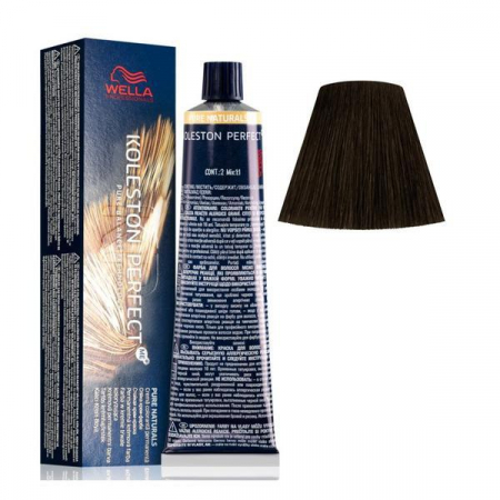 Wella - Vopsea de par permanenta Wella Professionals Koleston Perfect 4/0 PURE NATURAL Castaniu mediu natural, 60 ml