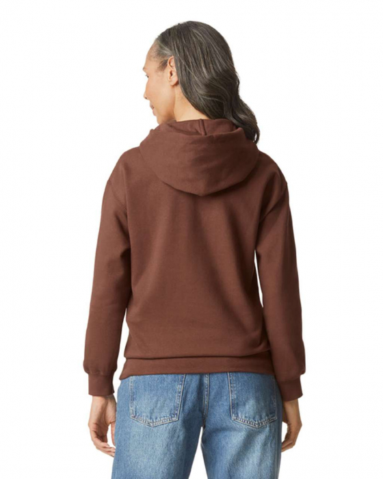 Hanorac cu interior Fleece si gluga maro [3]