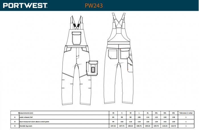 Pantaloni cu Pieptar Service PW243 [3]