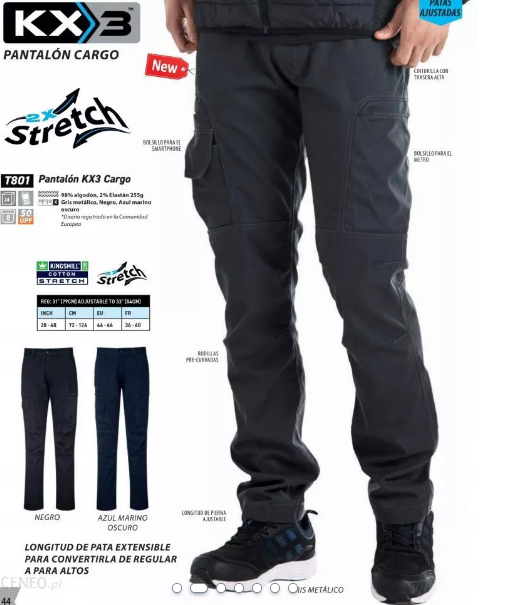 Pantaloni de lucru negru Cargo T801 [7]