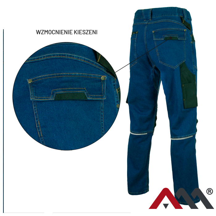 Pantaloni de lucru NEO Jeans Stretch Slim blue [5]