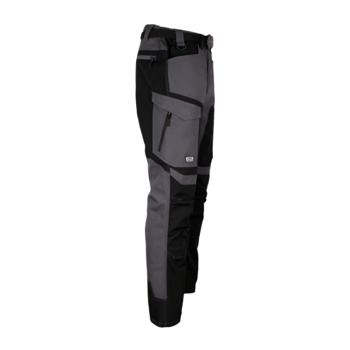 Pantaloni talie din material Ripstop gri cu negru [5]