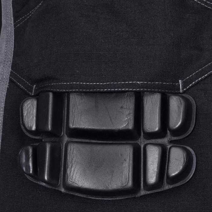 Pantaloni talie din material Ripstop gri cu negru [7]