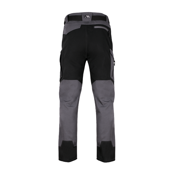 Pantaloni talie din material Ripstop gri cu negru [8]