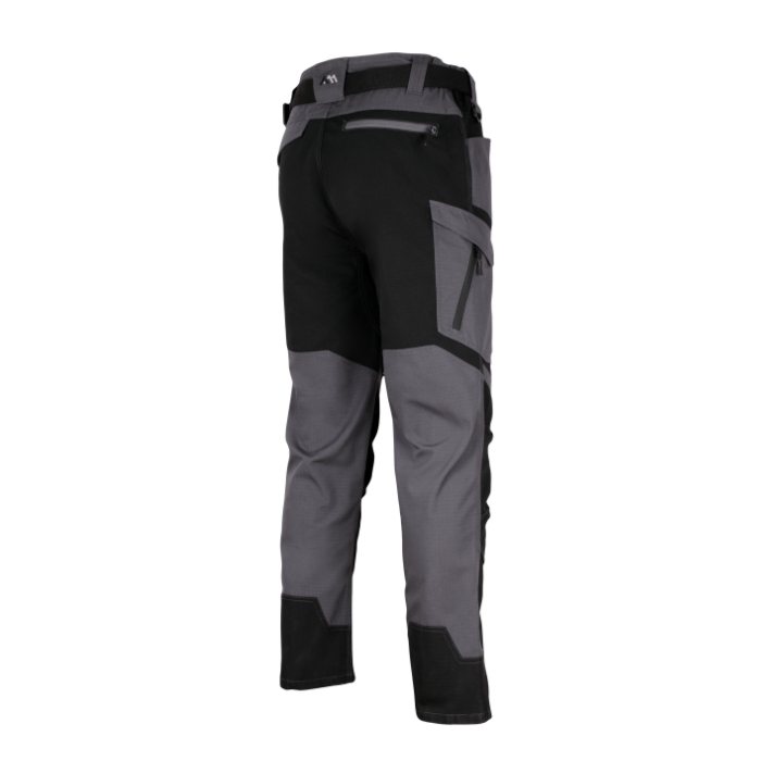 Pantaloni talie din material Ripstop gri cu negru [9]