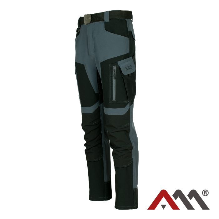 Pantaloni talie softshel de vara gri cu negru [9]