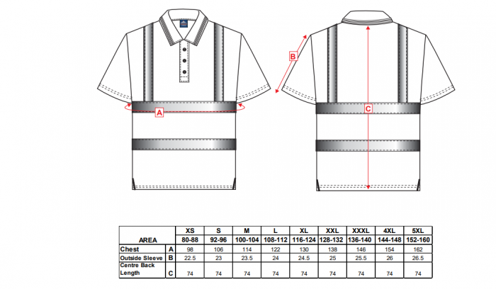 Tricou polo pentru barbati negru cu benzi reflectorizante F477 [2]