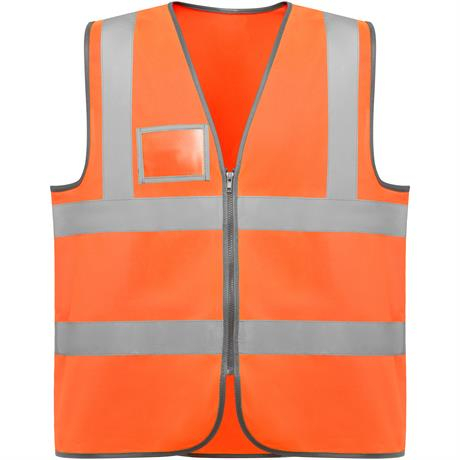 Vestă de vizibilitate ridicata cu fermoar Polux portocaliu [3]