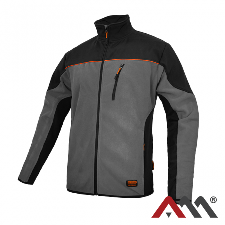 JACHETE PROTECTIE - Hanorac/Polar negru cu gri si insertii din material softshel