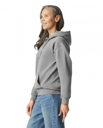 Hanorac unisex cu Fleece si gluga gri [2]