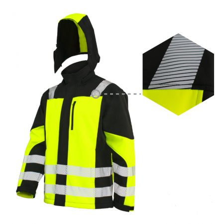 JACHETE PROTECTIE - Jacheta Softshel Classic-vis TT cu benzi reflectorizante segmentate